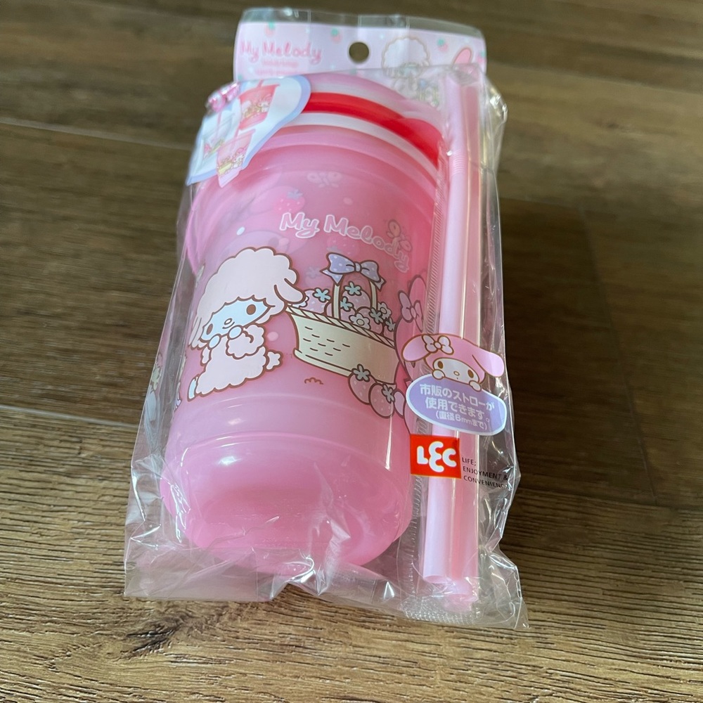 ONE Left! MY MELODY & MY SWEET PIANO-NWT Cup/Straw Set - Picture 7 of 11